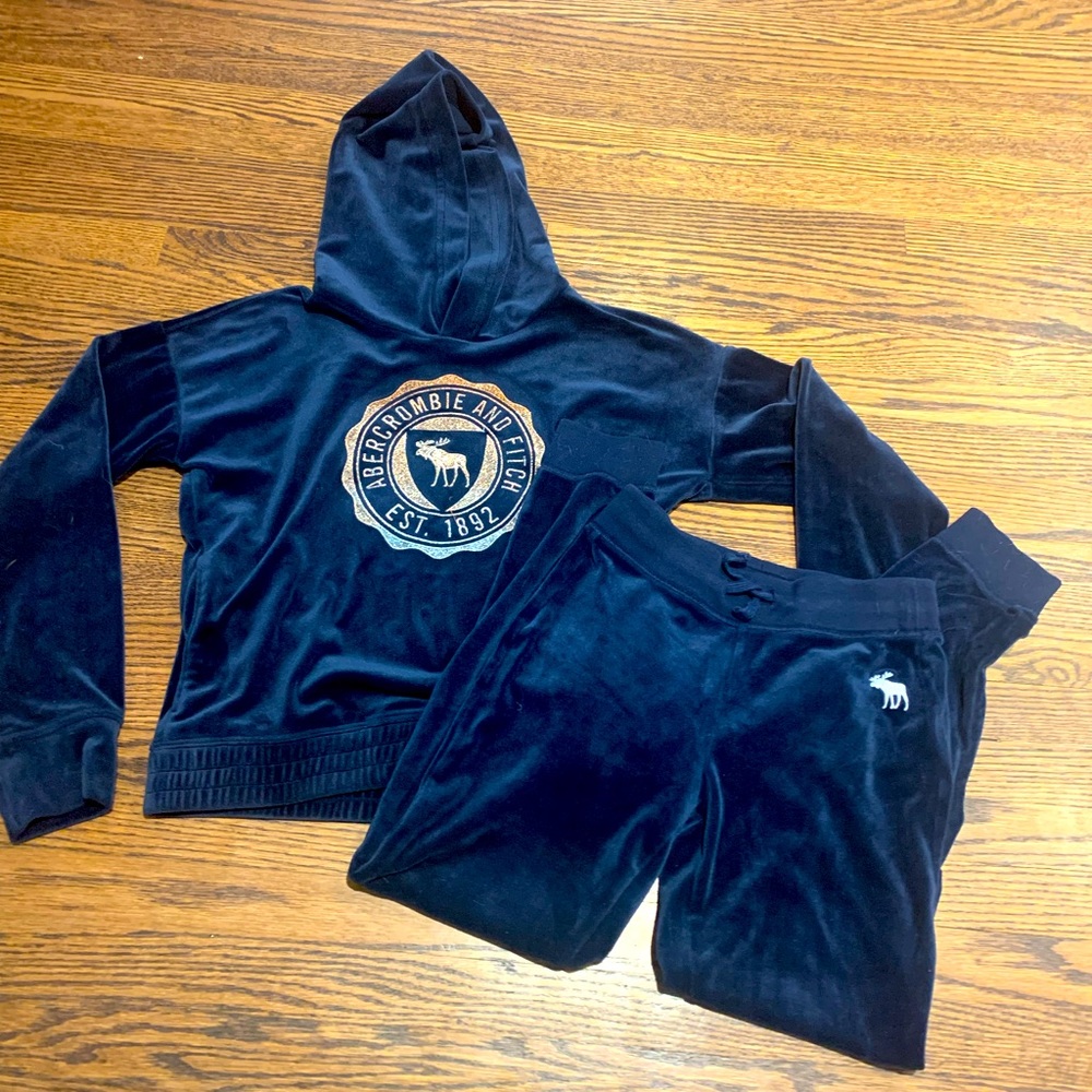 SUPER SOFT NAVY VELOUR TRACK SUIT